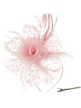 Fascinator Hat for Women Feather Mesh Tea Party Wedding Hair Clip Headband